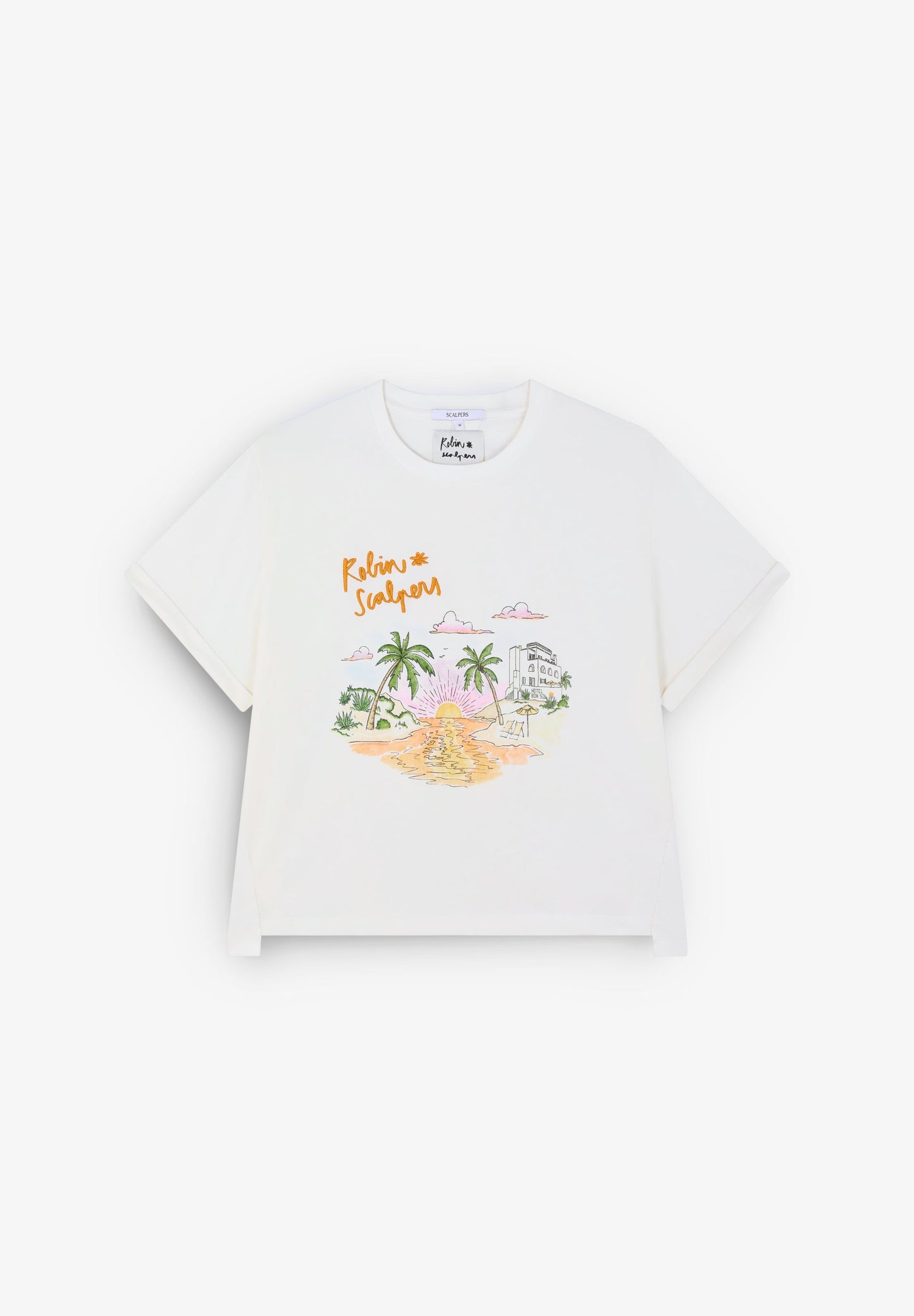 T-SHIRT ESTAMPADA BORDADA