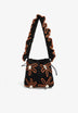 BOLSA DE RÁFIA COM FLORES EM CONTRASTE