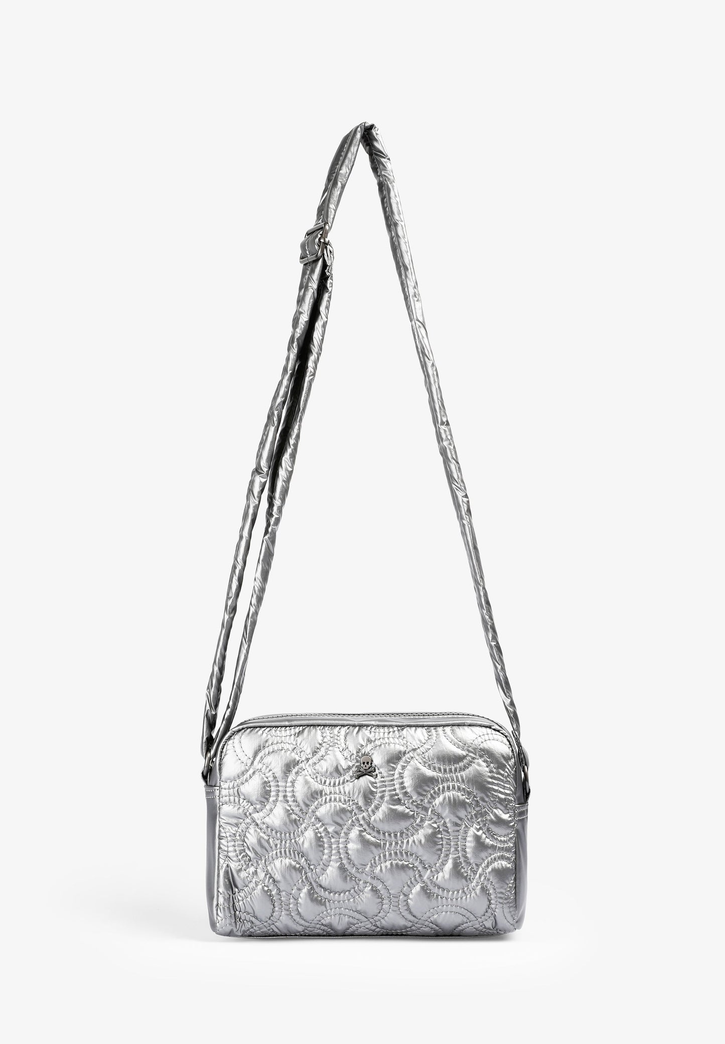 BOLSA A TIRACOLO METALIZADA ACOLCHOADA