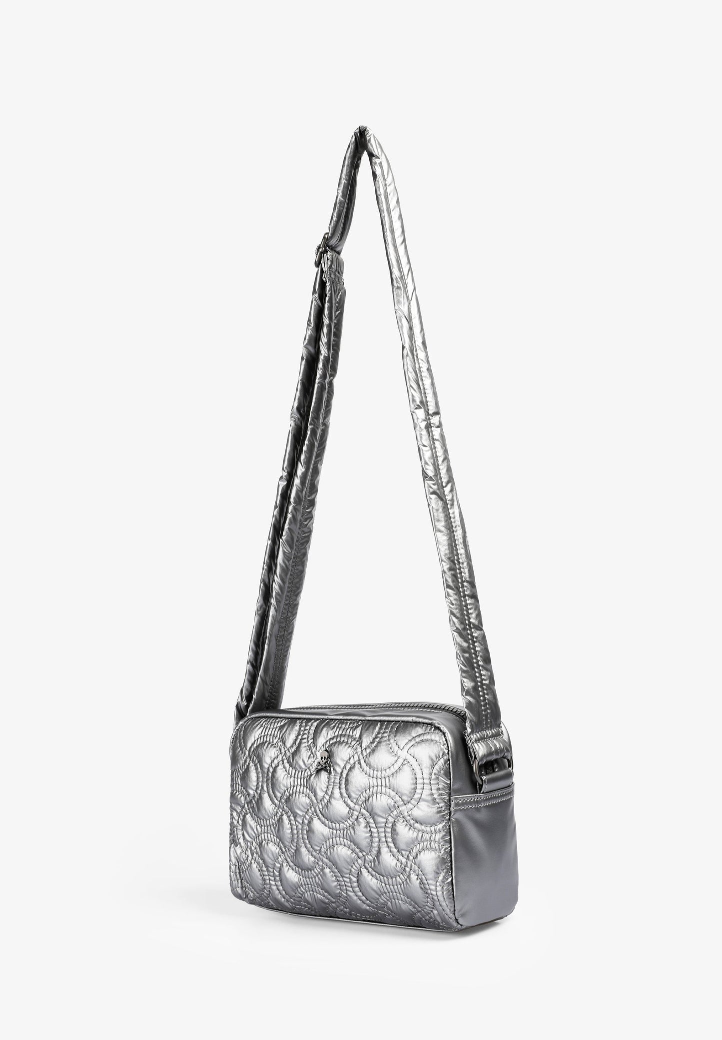 BOLSA A TIRACOLO METALIZADA ACOLCHOADA