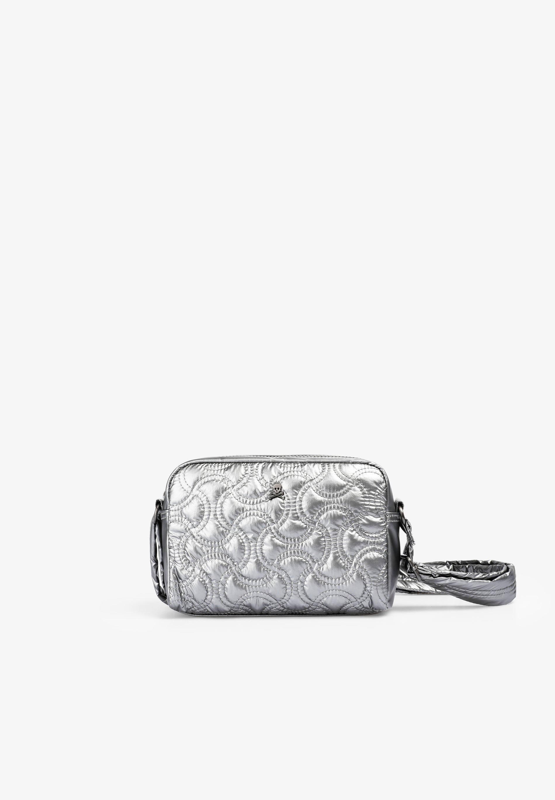 BOLSA A TIRACOLO METALIZADA ACOLCHOADA