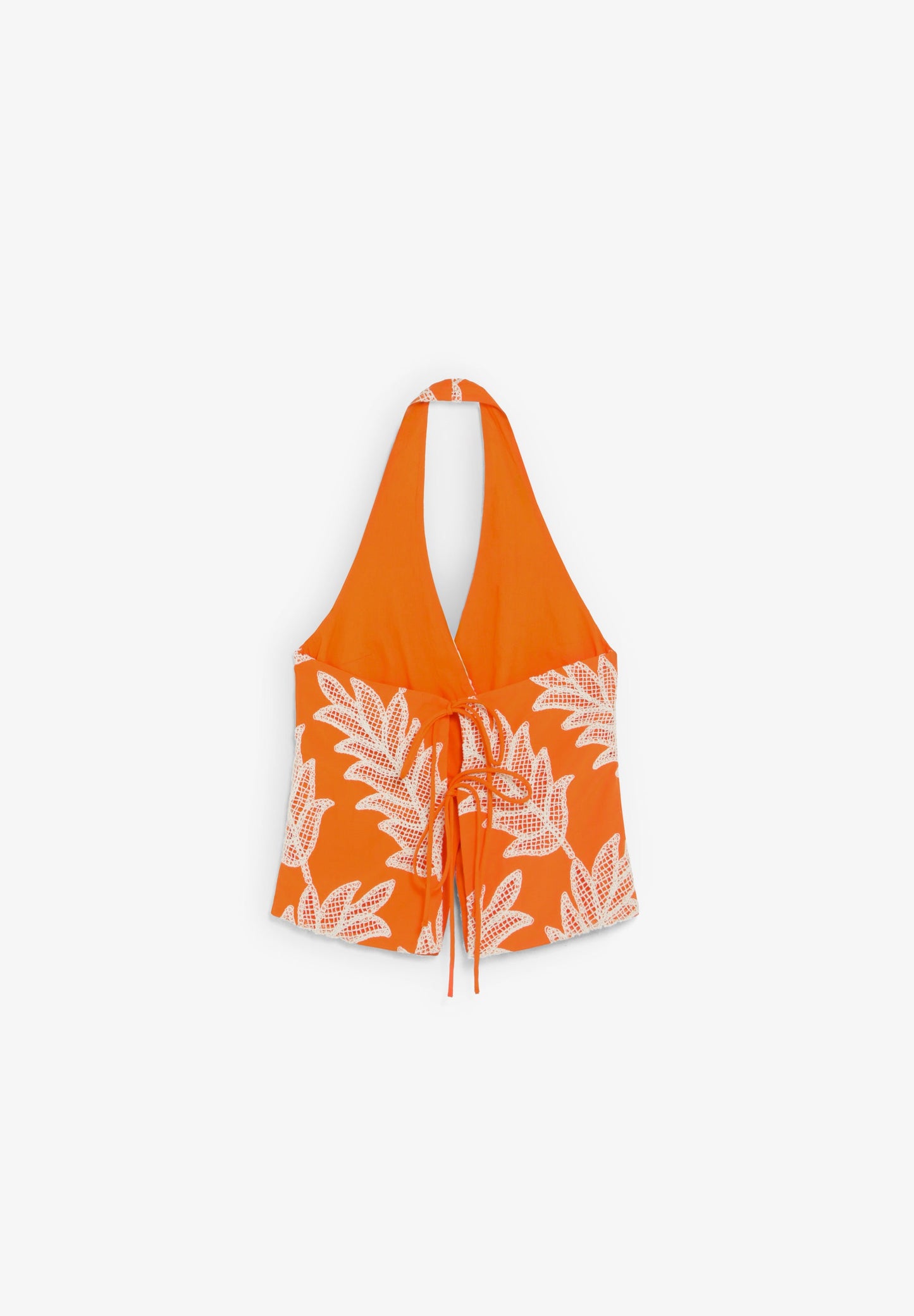 TOP HALTER COM BORDADOS