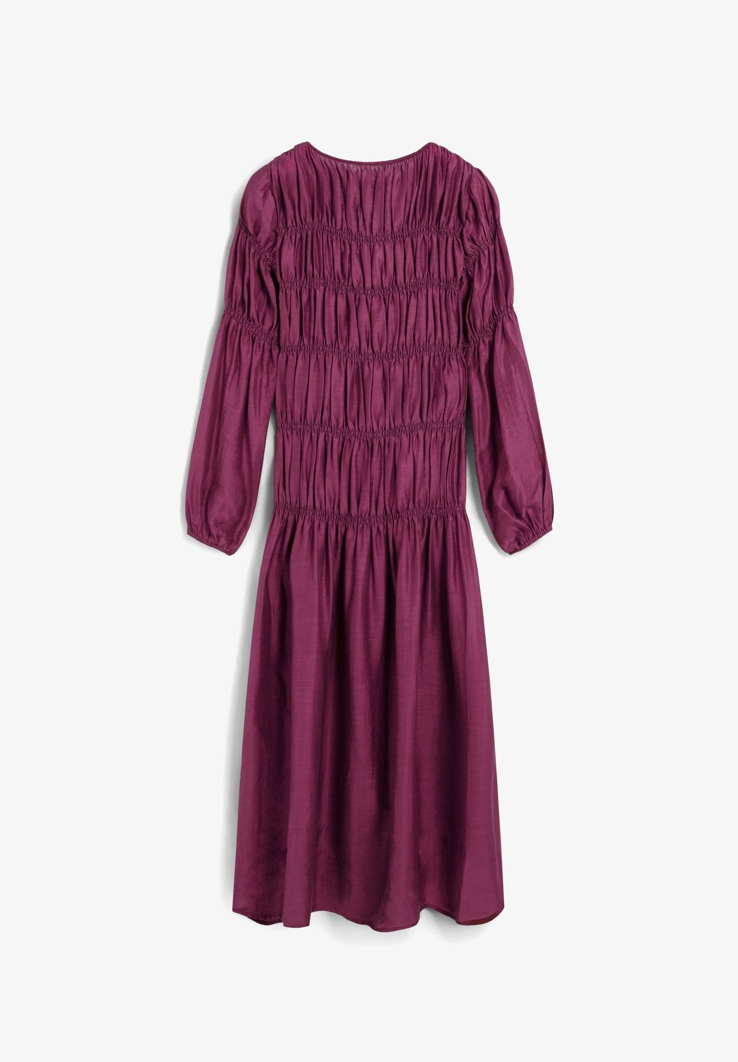 VESTIDO SMOCK DE MANGA ABALONADA