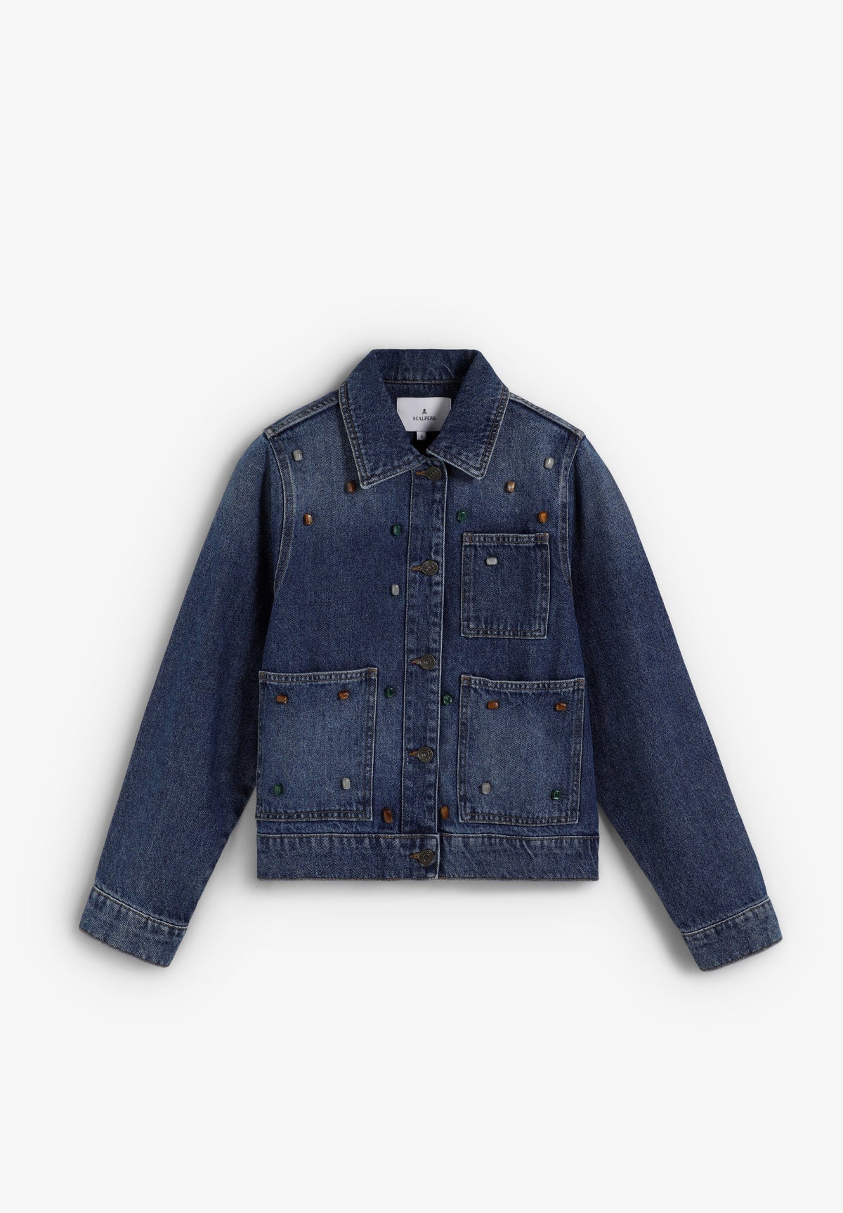 CARDIGAN JEANS COM MISSANGAS