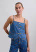 TOP COM BORDADO DE FLORES