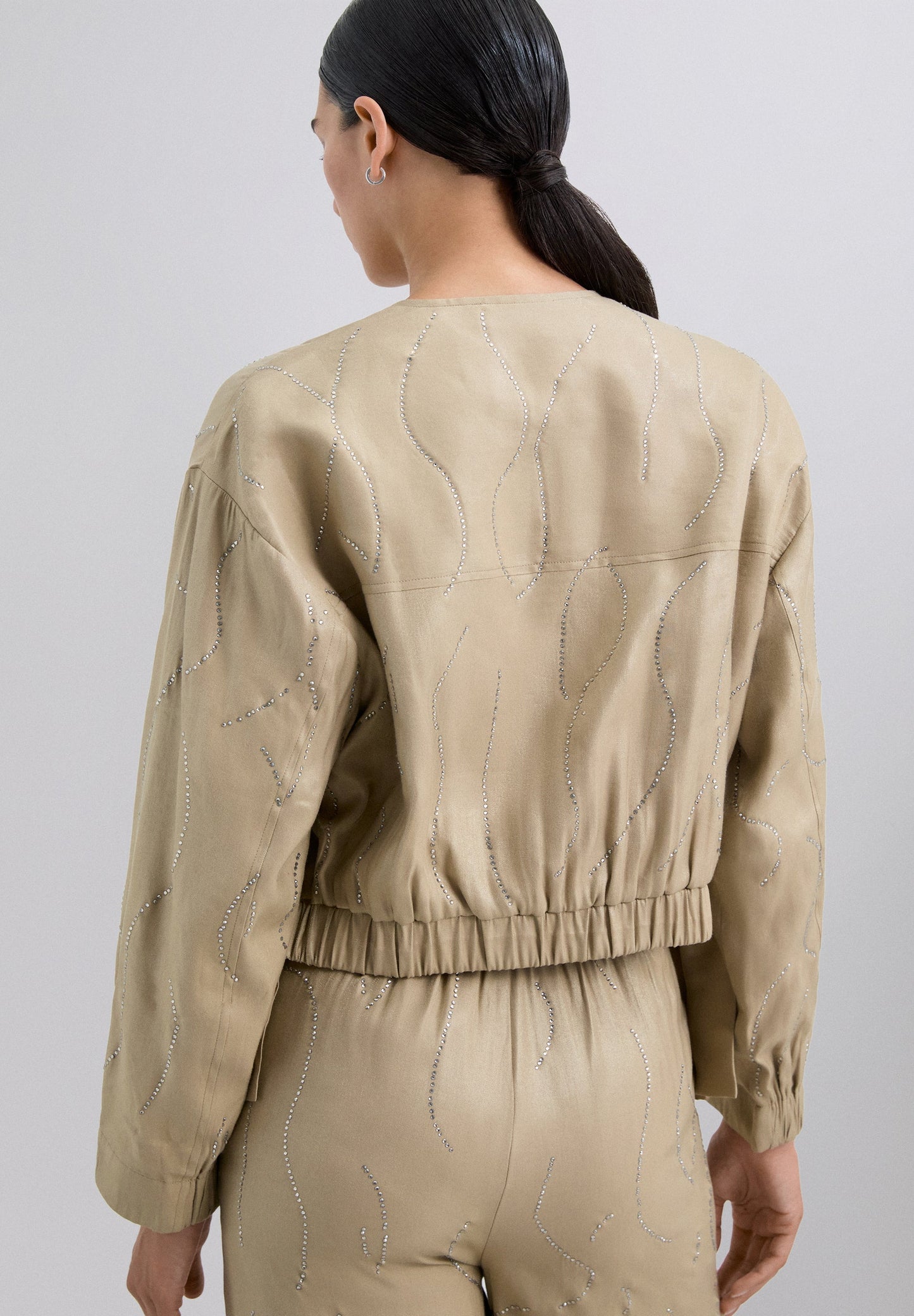 CARDIGAN BOMBER COM STRASS