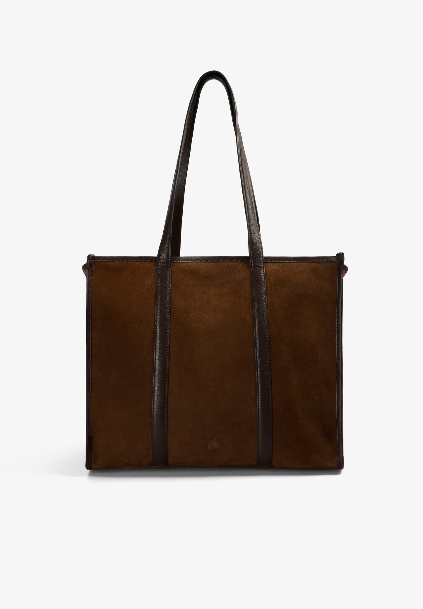 BOLSA SHOPPER DE CAMURÇA EM CONTRASTE