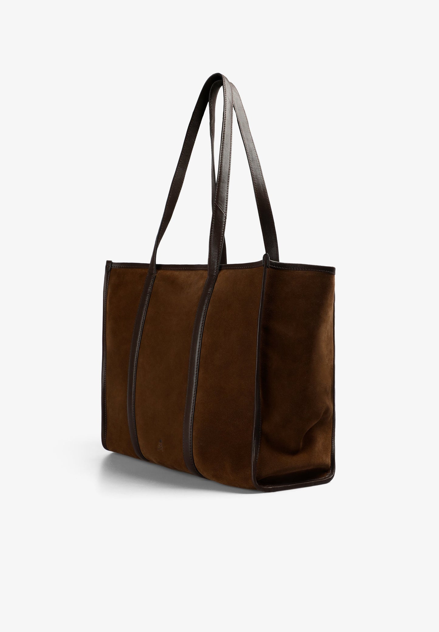 BOLSA SHOPPER DE CAMURÇA EM CONTRASTE