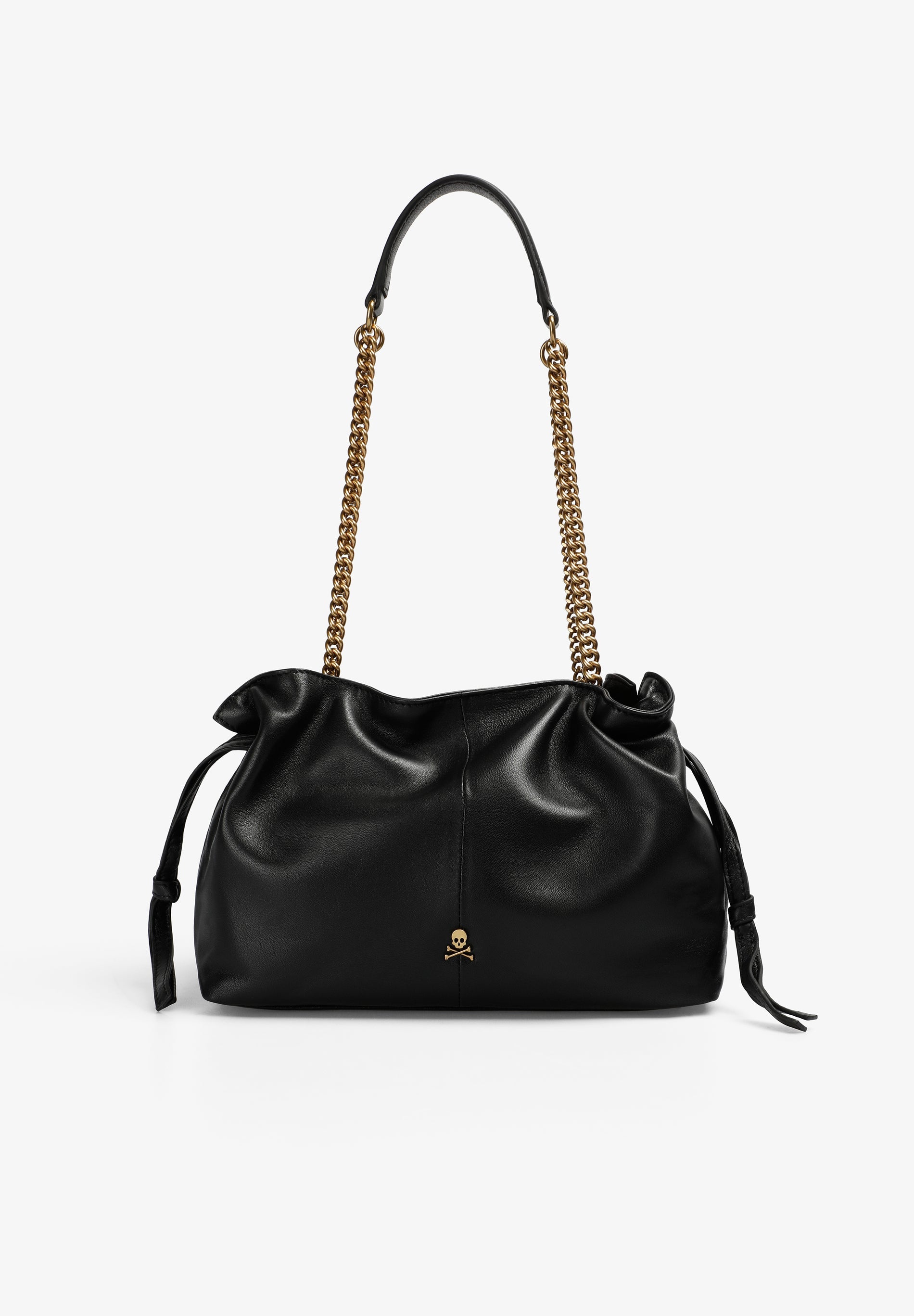 BOLSA COM ALÇAS DE PELE