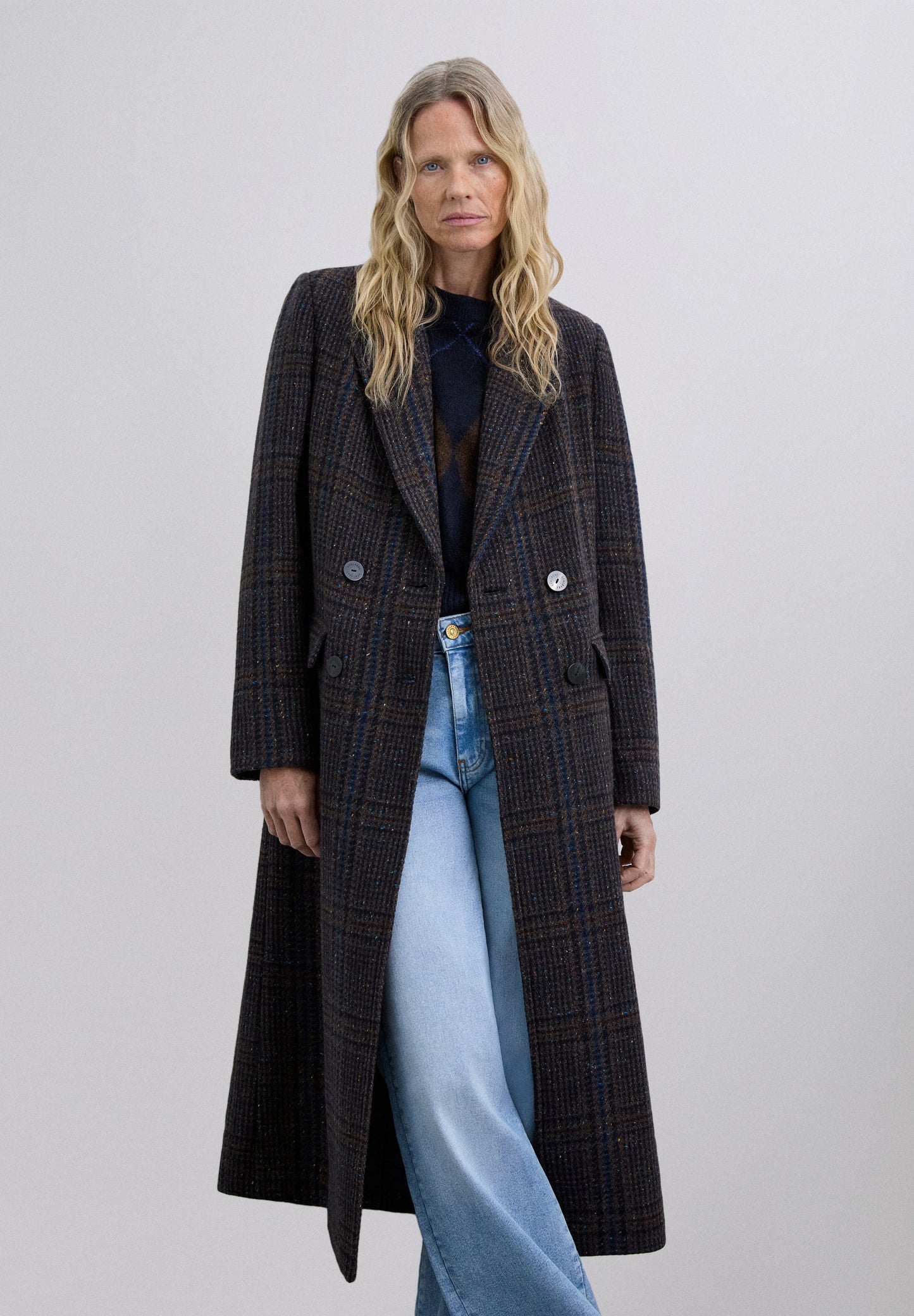 SCBLUECHECK COAT