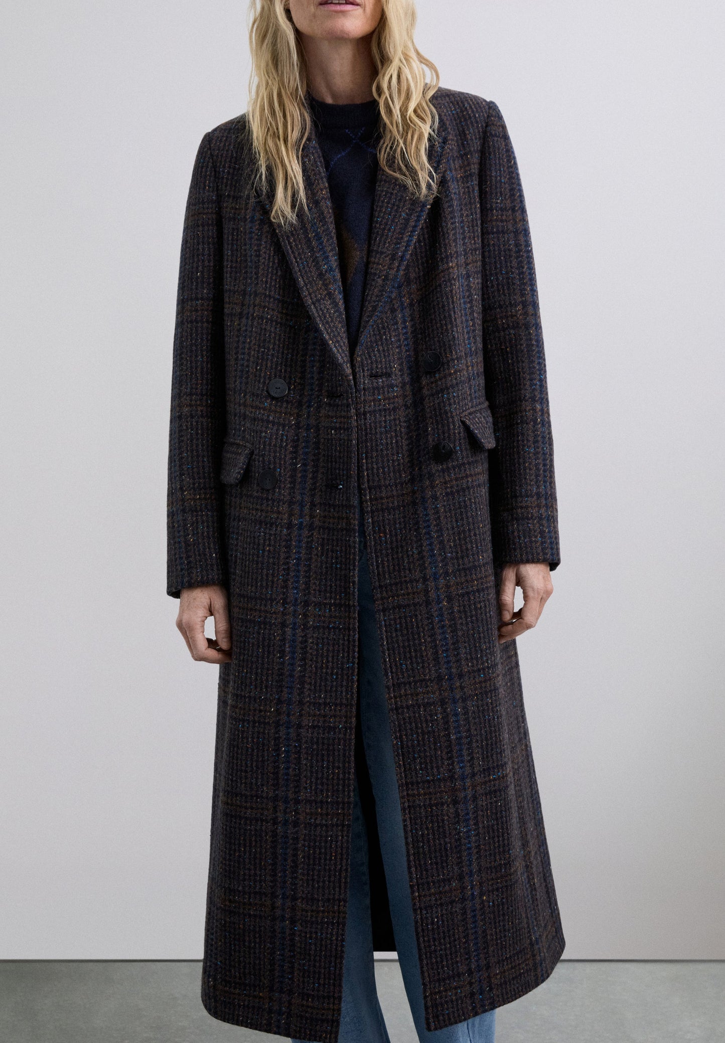 SCBLUECHECK COAT
