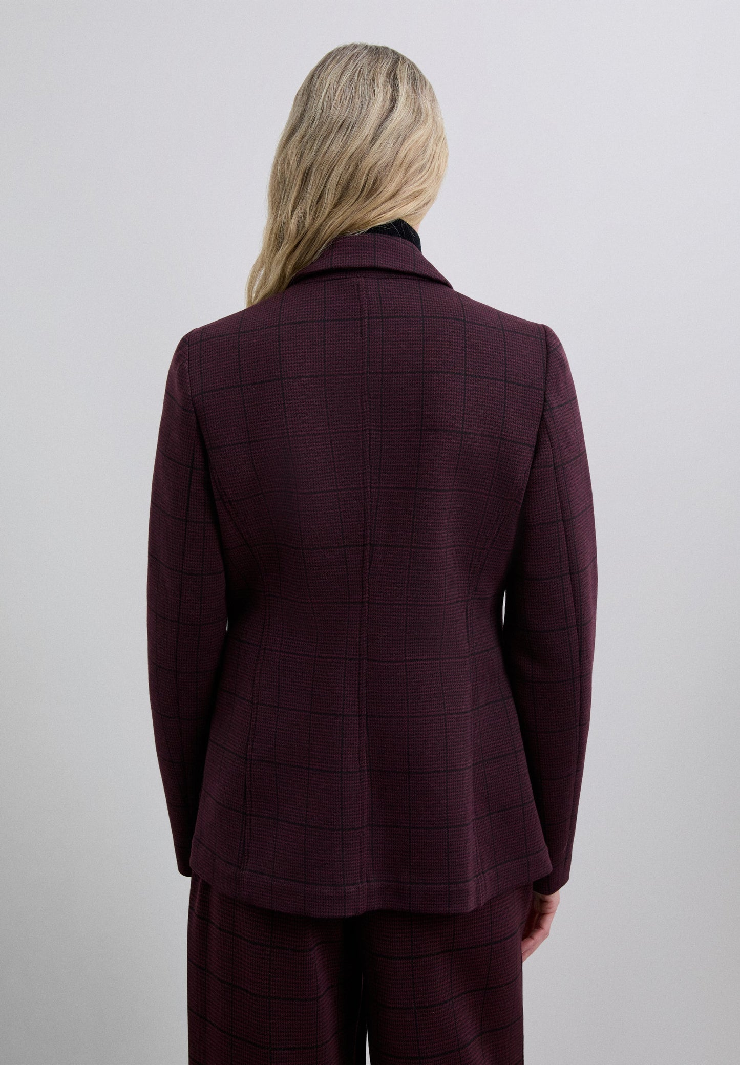 BLAZER BORDEAUX XADREZ