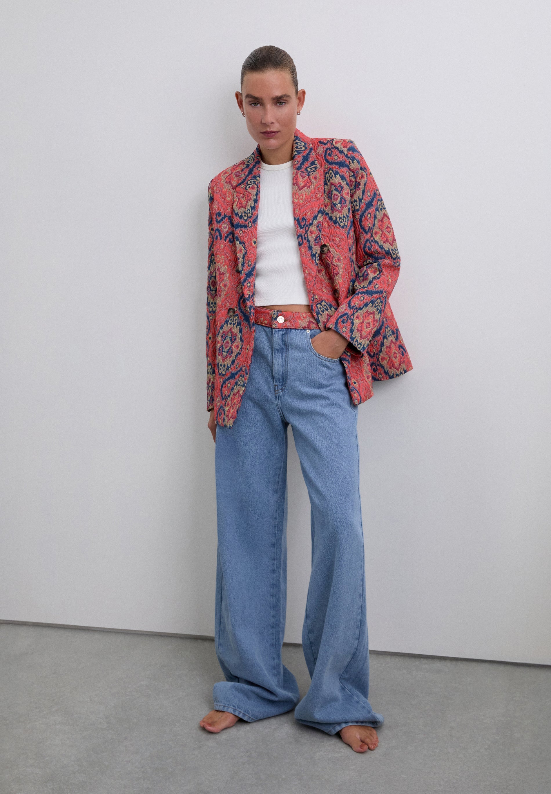 BLAZER ESTAMPADO EM JACQUARD