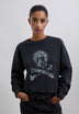 SWEATSHIRT SKULL FLOCKED