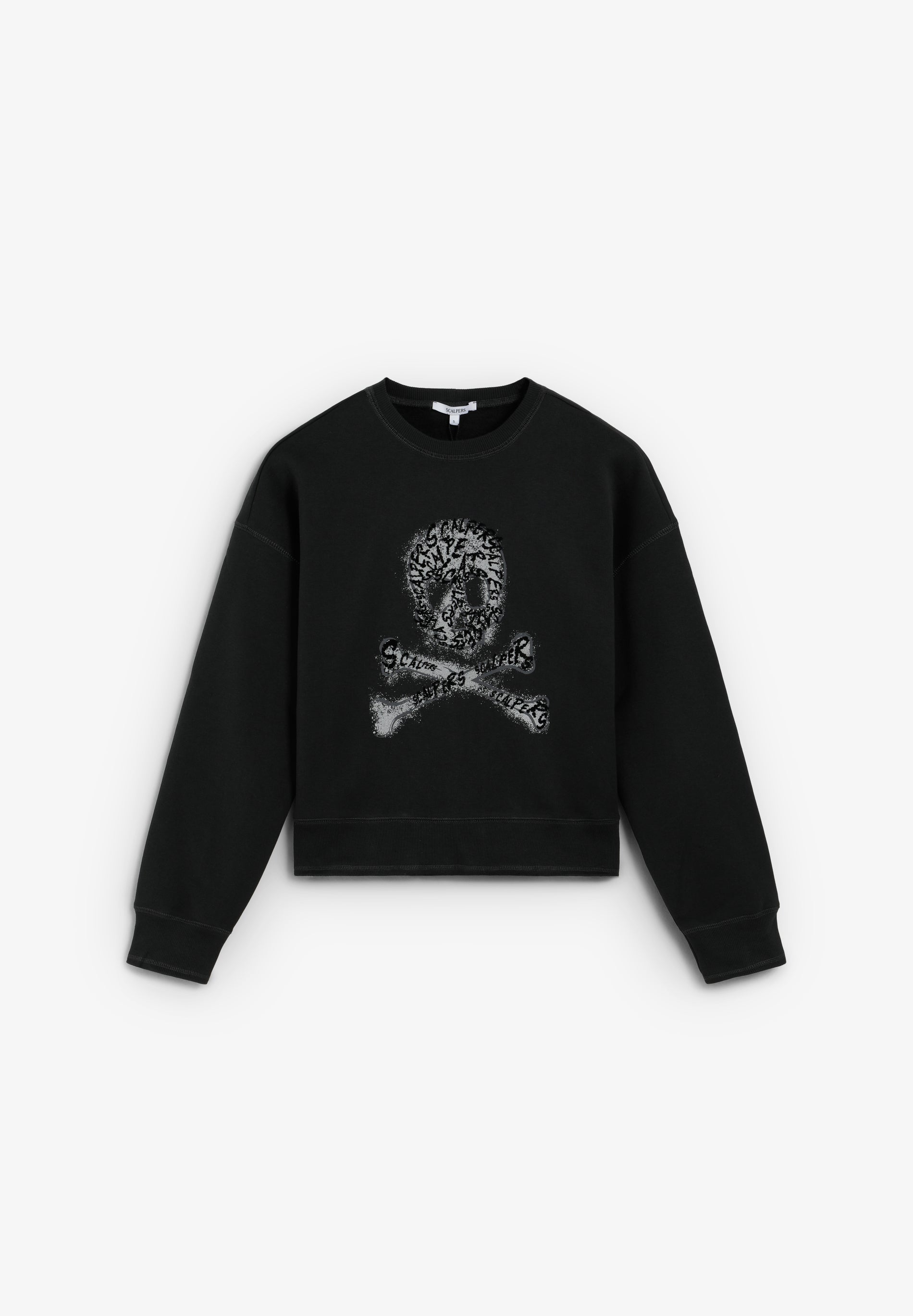 SWEATSHIRT SKULL FLOCKED