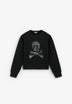 SWEATSHIRT SKULL FLOCKED