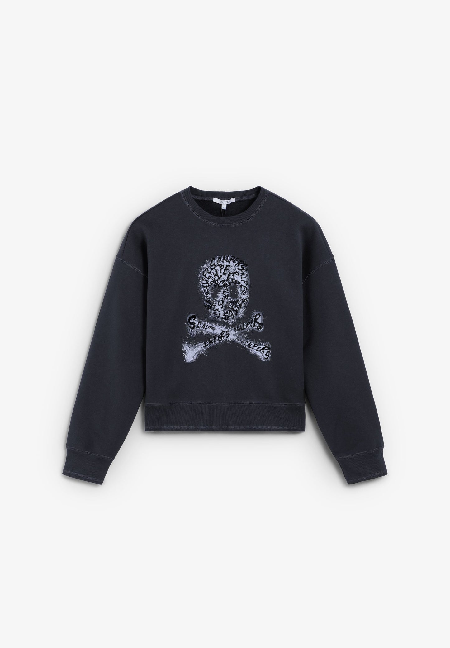 SWEATSHIRT SKULL FLOCKED