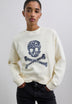 SWEATSHIRT SKULL FLOCKED