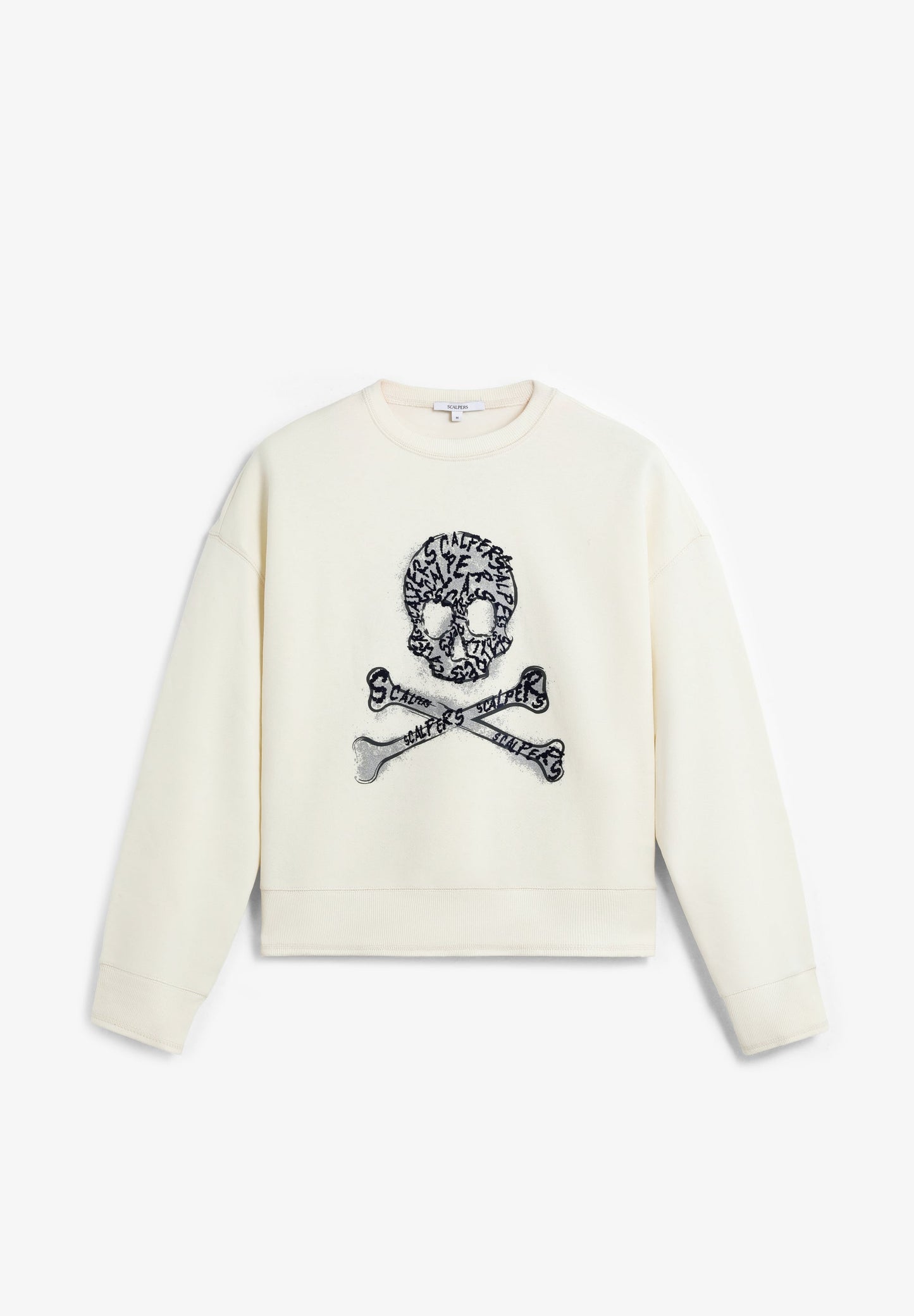SWEATSHIRT SKULL FLOCKED