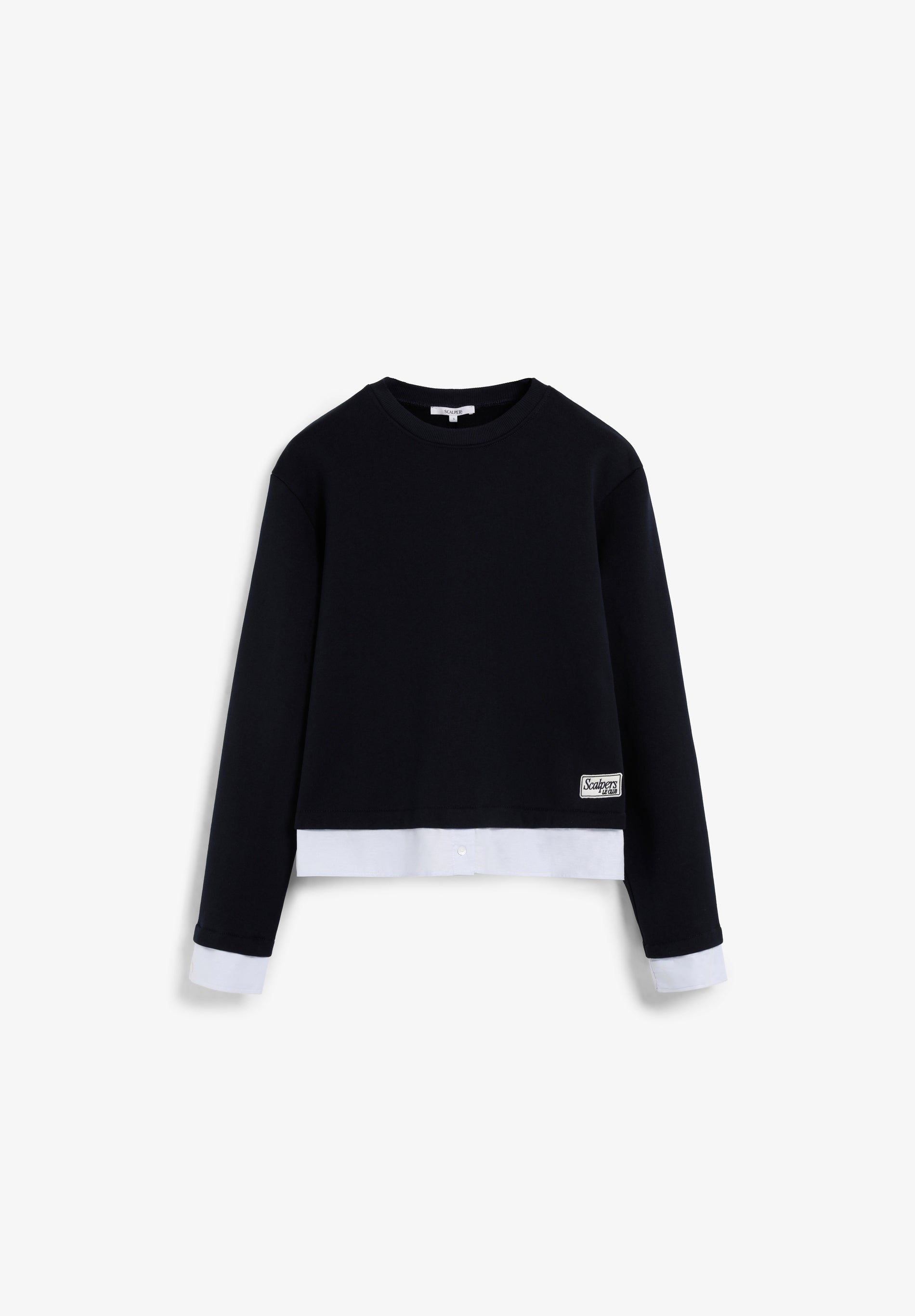 SWEATSHIRT COM PORMENOR DE CAMISA