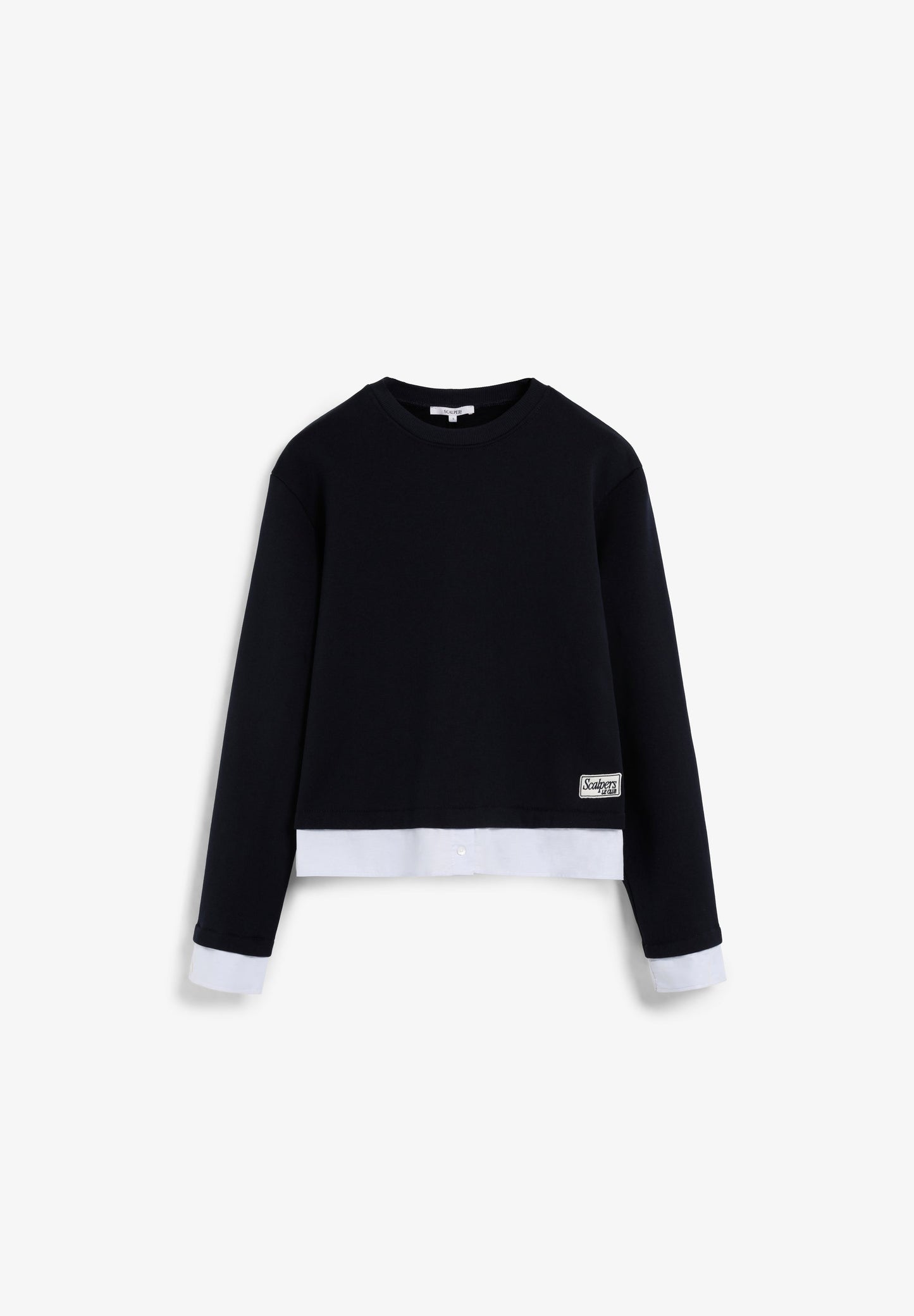 SWEATSHIRT COM PORMENOR DE CAMISA