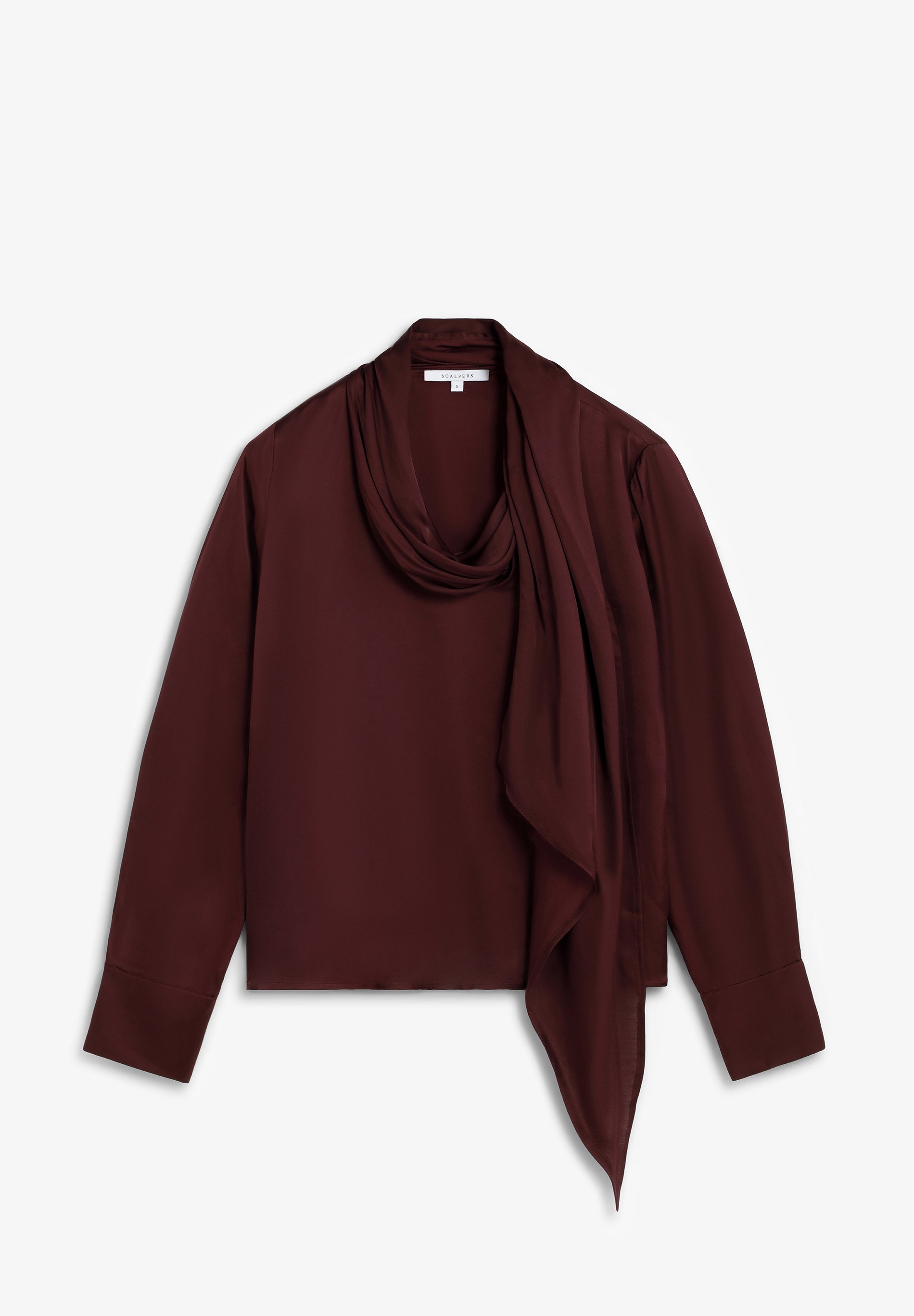 BLUSA DE CETIM DRAPEADA