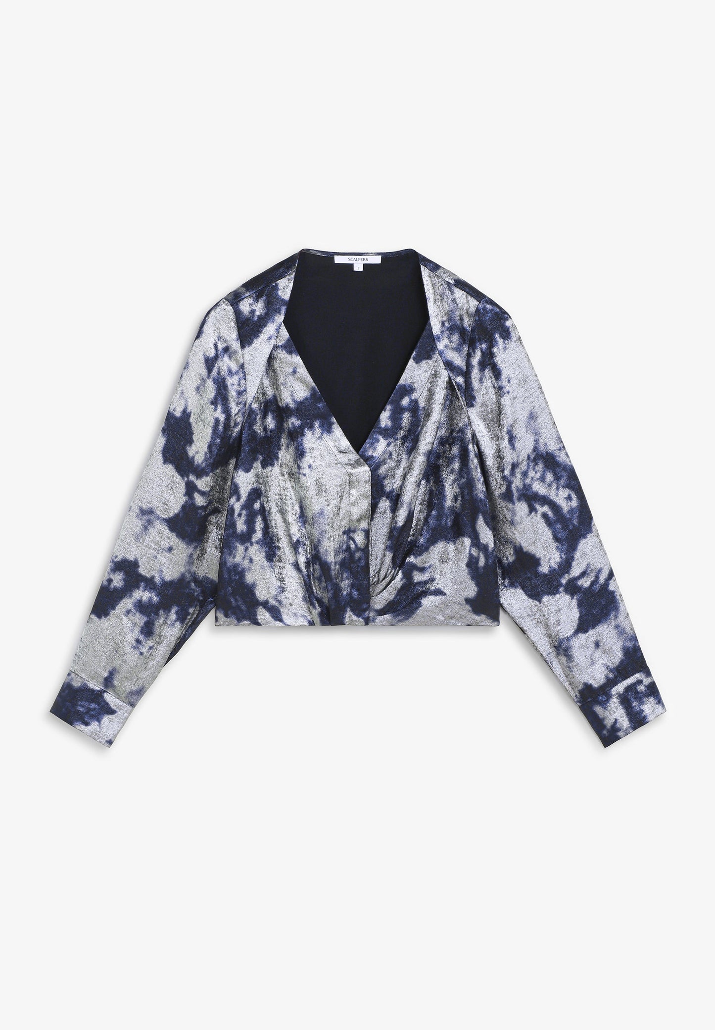 BLUSA TIE-DYE COM PORMENORES METALIZADOS