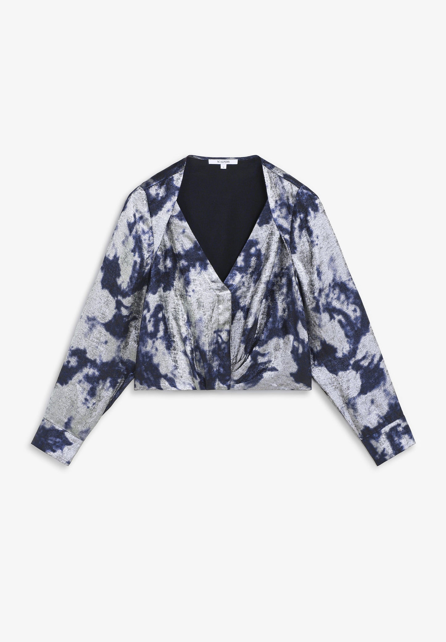 BLUSA TIE-DYE COM PORMENORES METALIZADOS