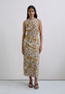 VESTIDO COMPRIDO COM ESTAMPADO ANIMAL