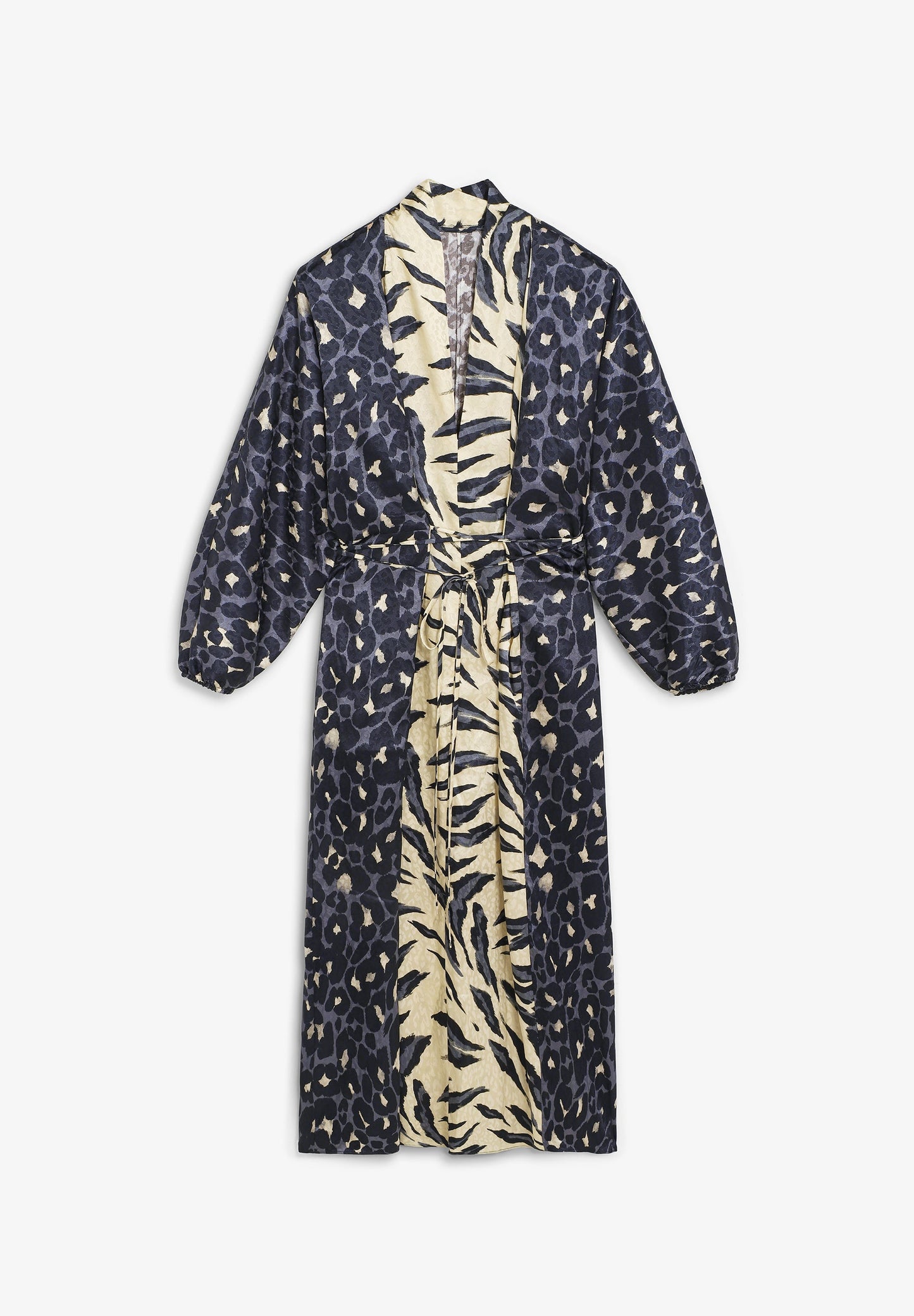 VESTIDO COMPRIDO COM ESTAMPADO ANIMAL