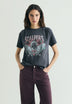 T-SHIRT COM SKULL DE EFEITO DESBOTADO
