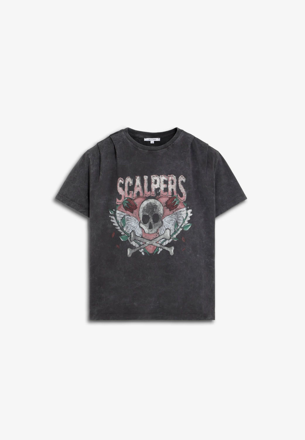 CAMISETA CALAVERA EFECTO LAVADO - Scalpers