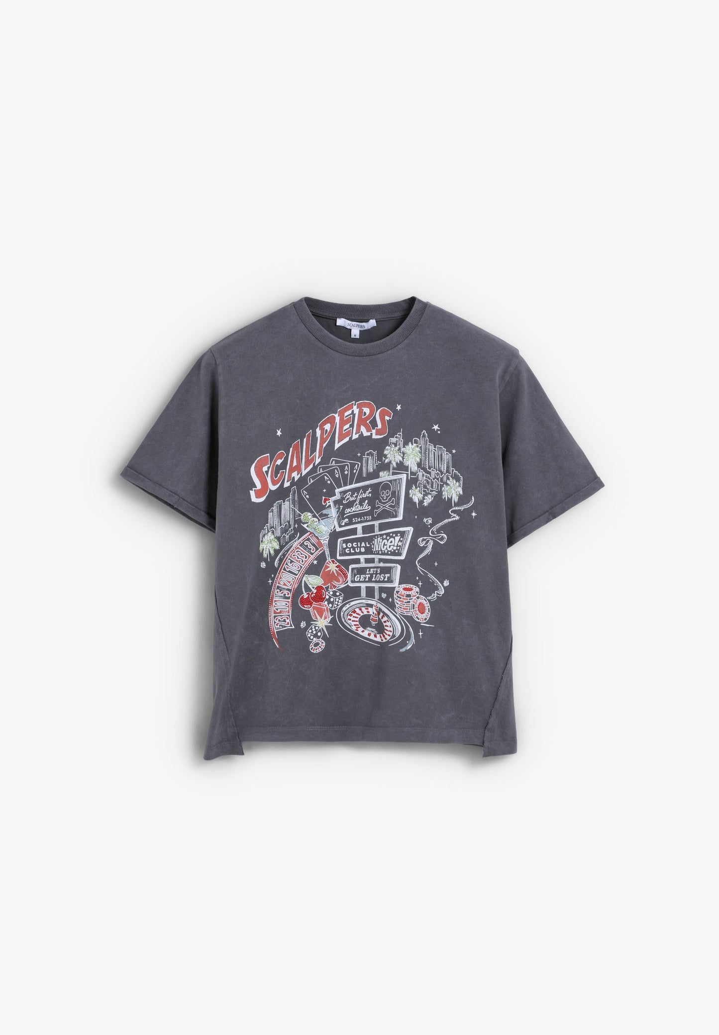 T-SHIRT ASSIMÉTRICA COM PADRÃO