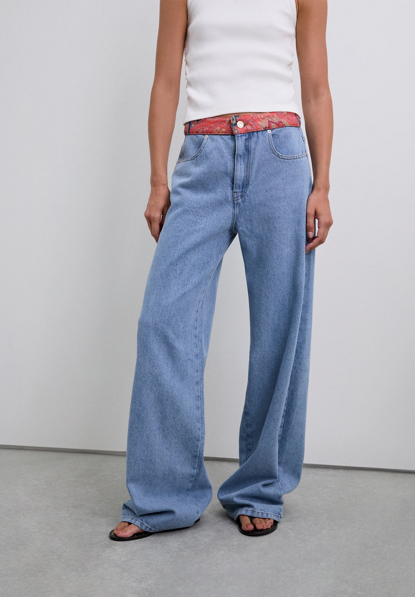 CALÇAS DENIM MID WAIST