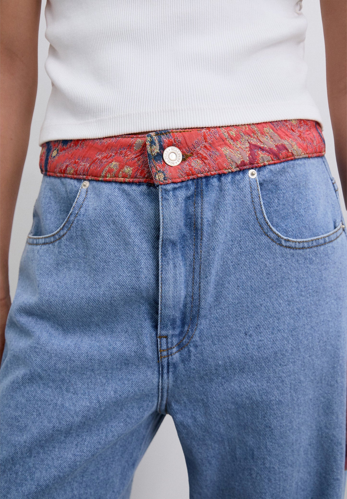 CALÇAS DENIM MID WAIST