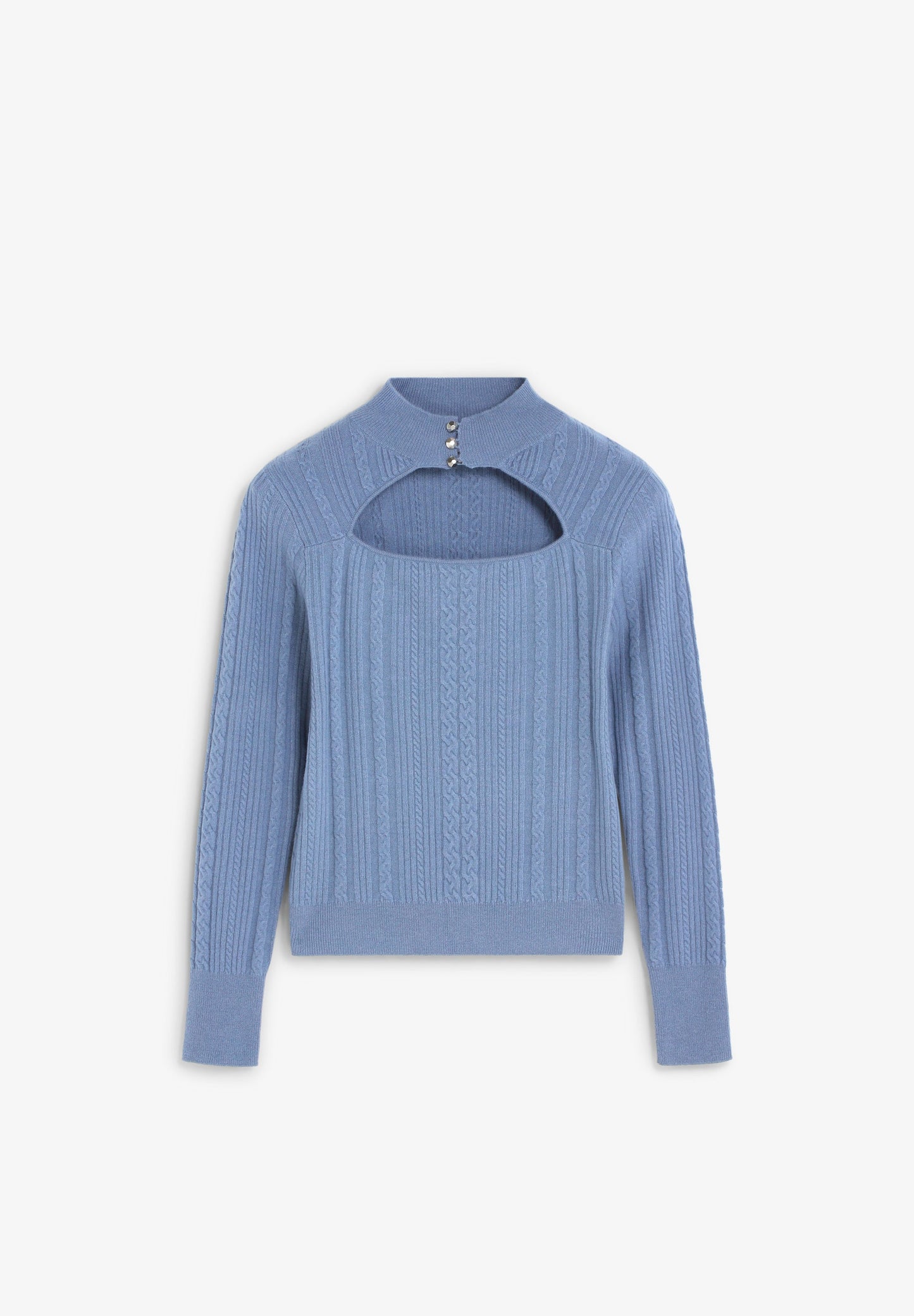 SWEATER EM MALHA DE CABO COM ABERTURA