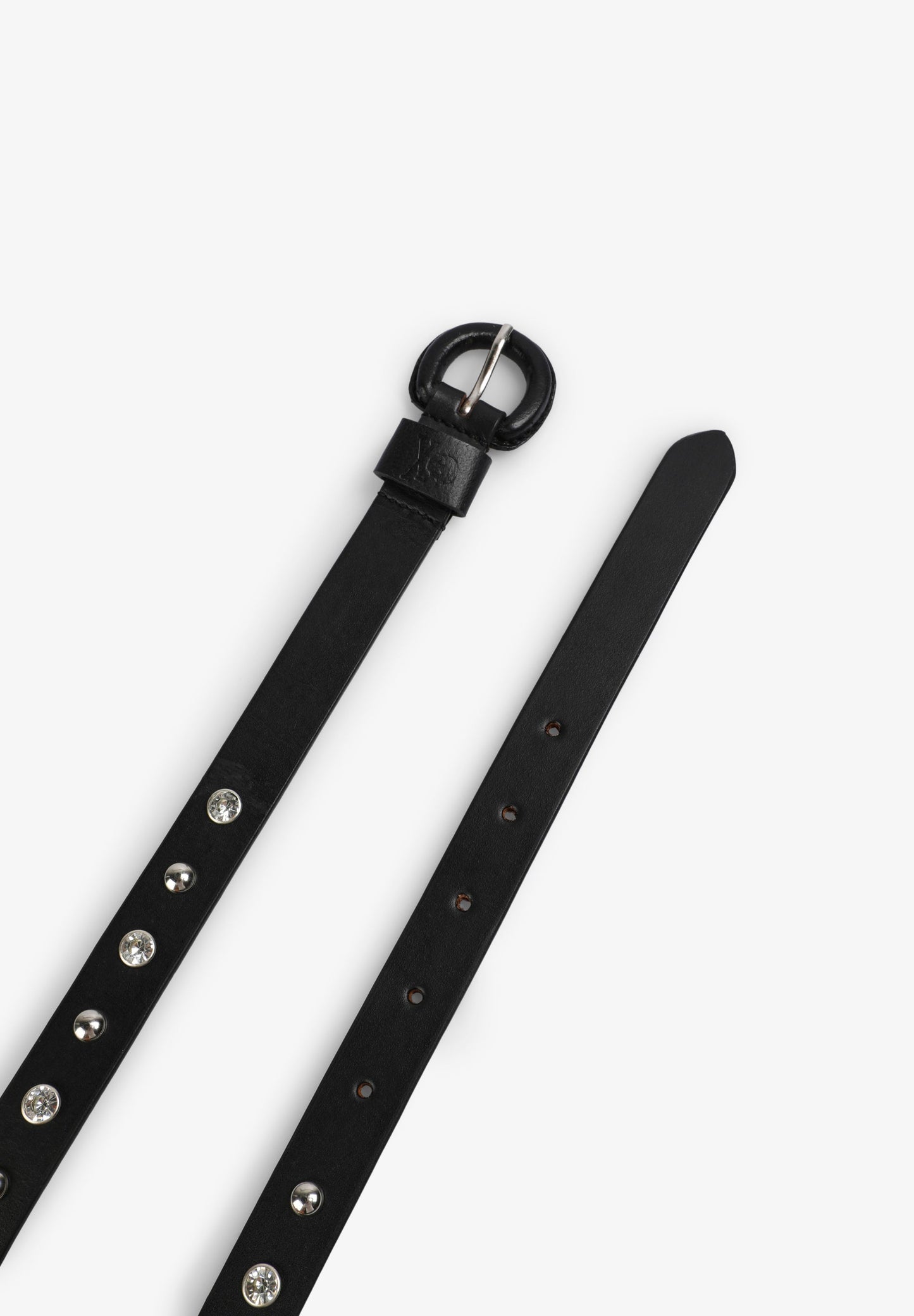 CINTO DE PELE COM STRASS E TACHAS