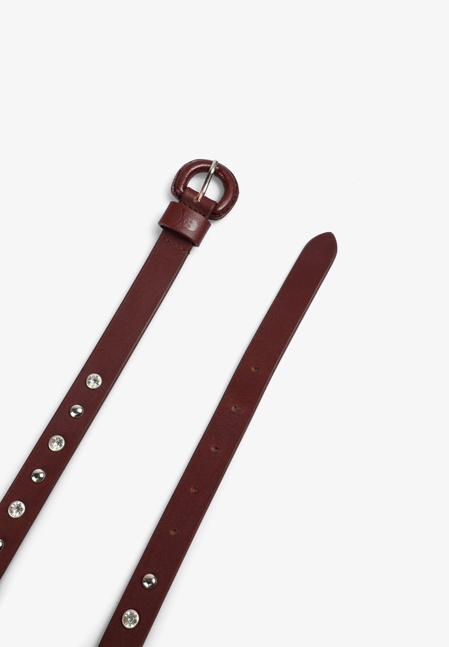 CINTO DE PELE COM STRASS E TACHAS