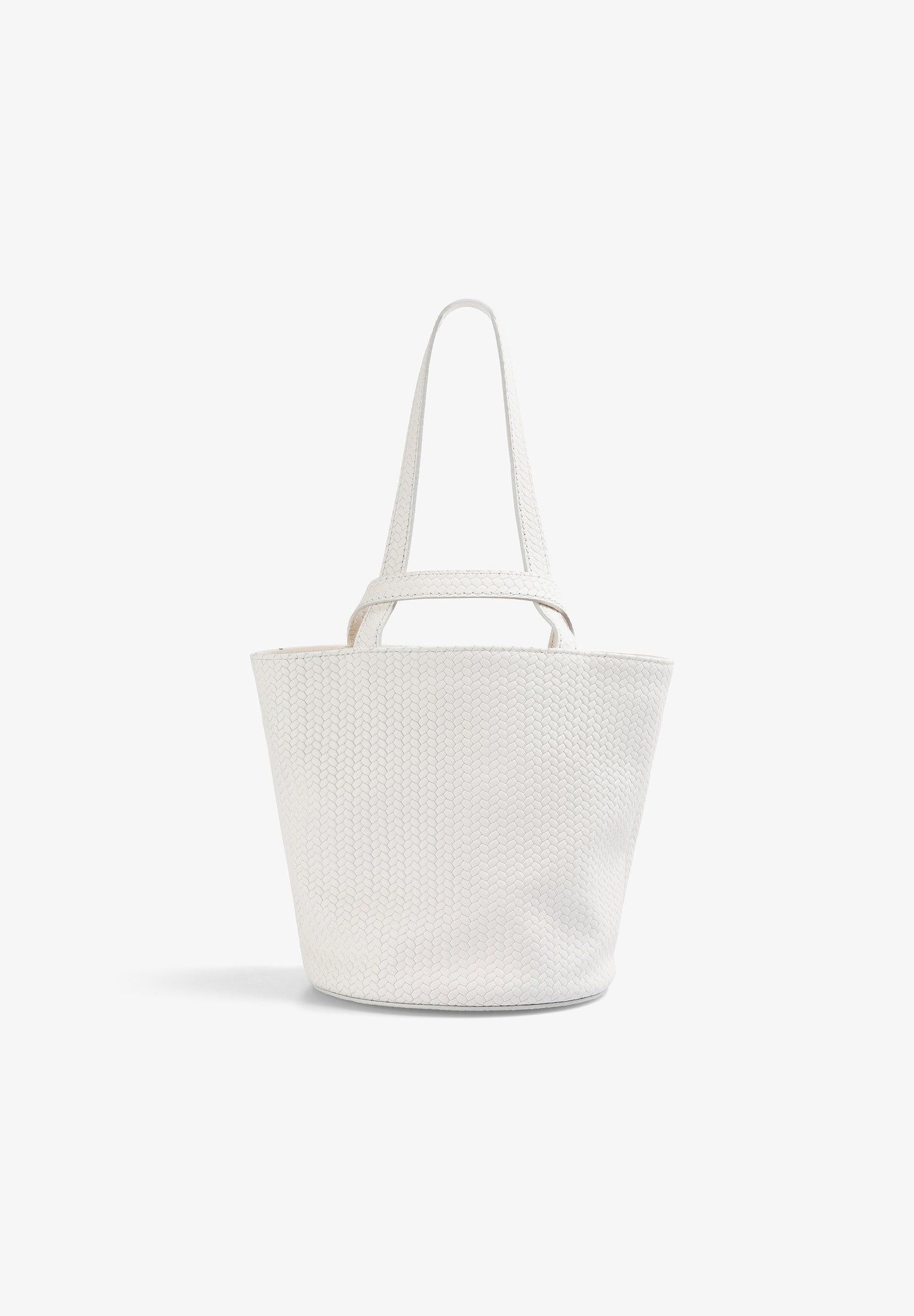 MINI SACO DE BALDE 100% COURO ENTRANÇADO