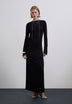 VESTIDO DE MALHA COM COLAR