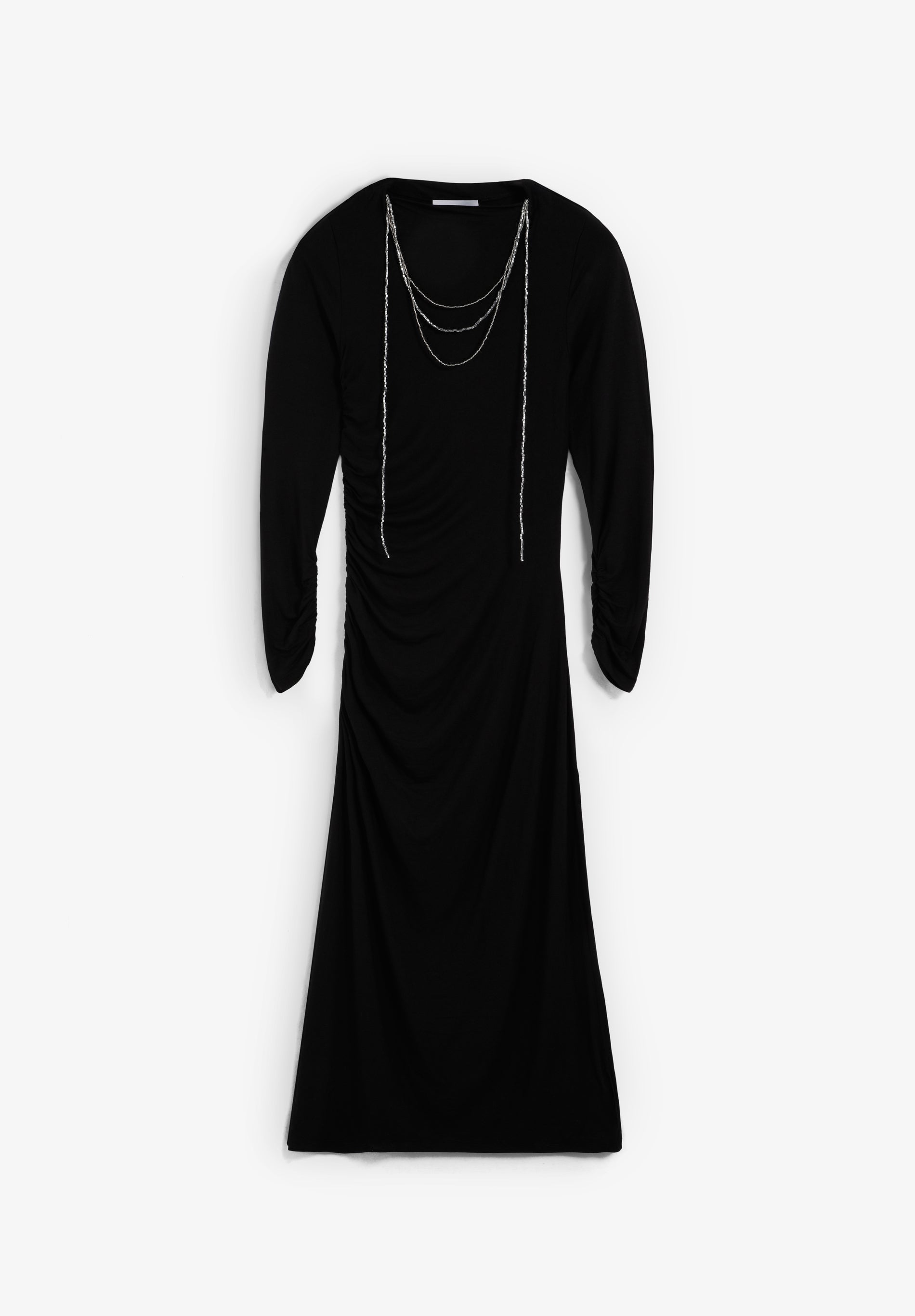 VESTIDO DE MALHA COM COLAR