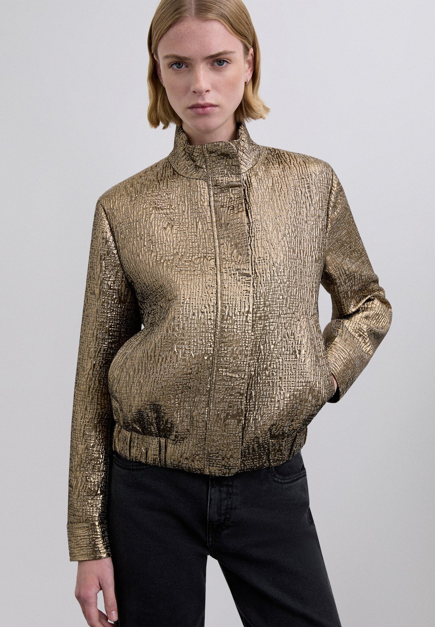CARDIGAN BOMBER JACQUARD
