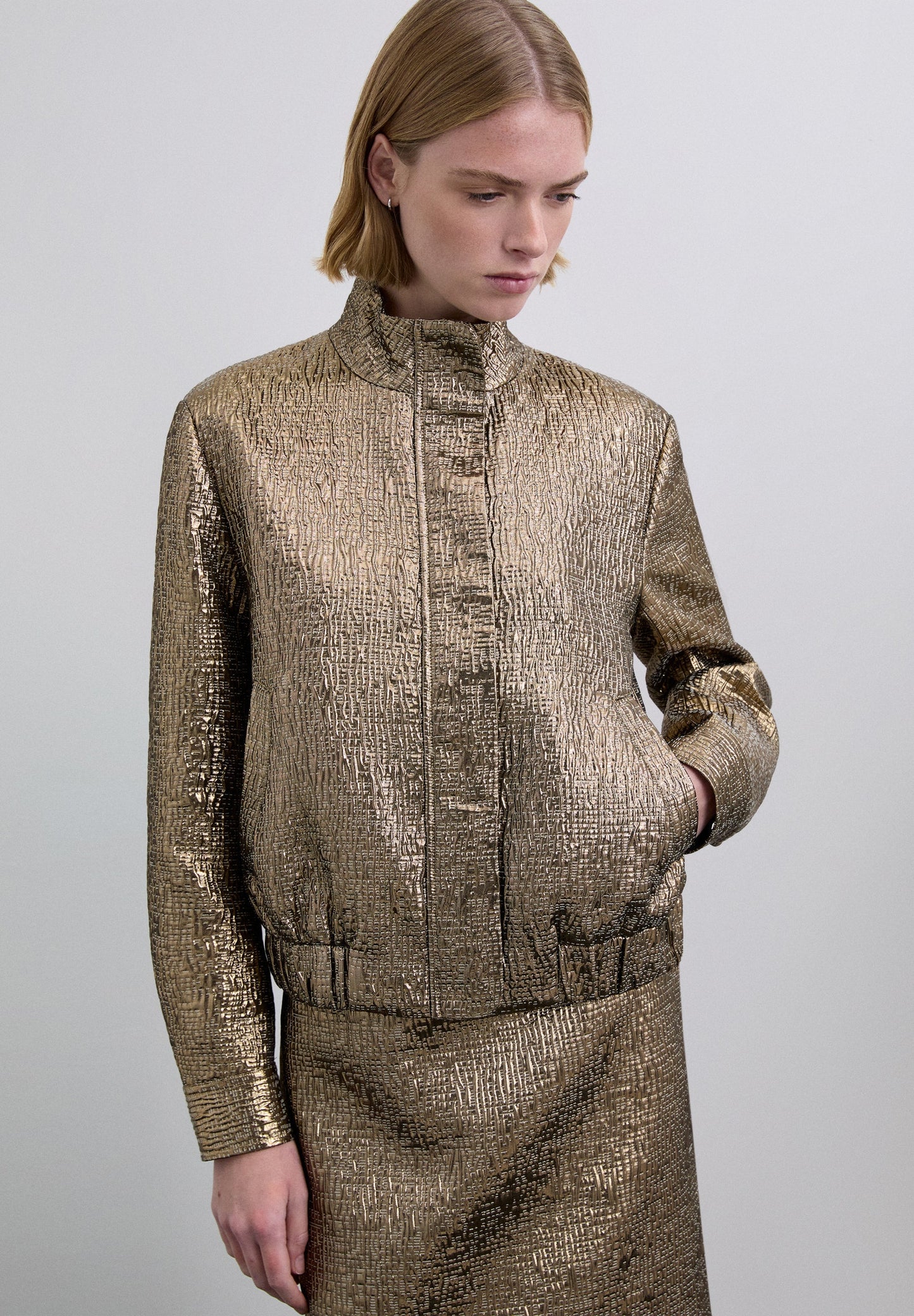 CARDIGAN BOMBER JACQUARD