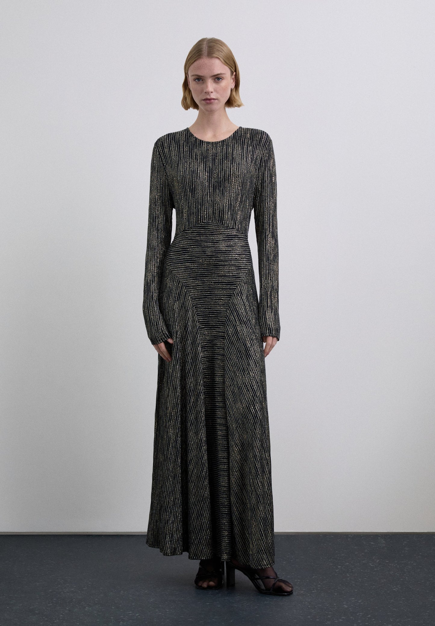 XM SCMULTISTRIPES LUREX DRESS