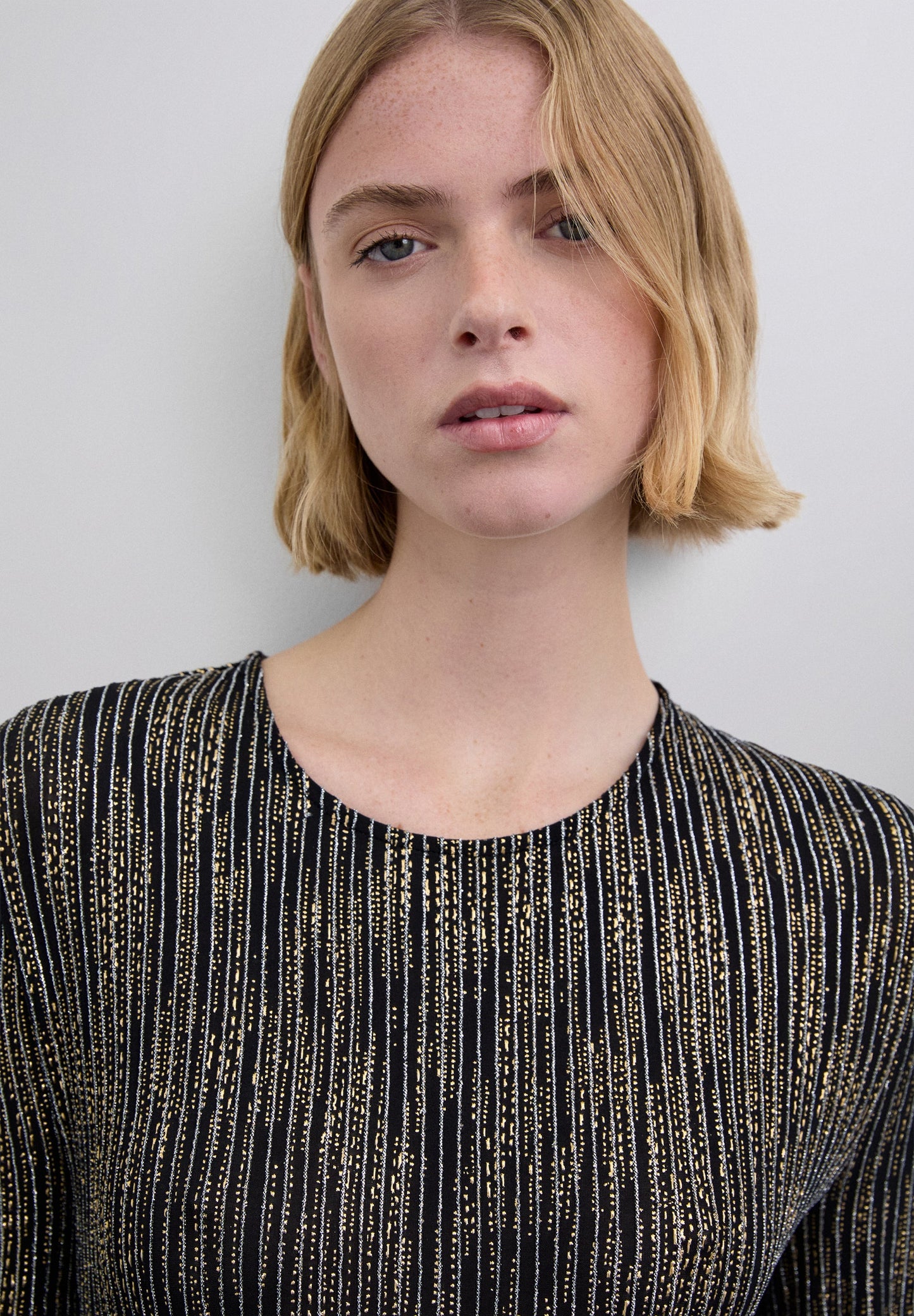 XM SCMULTISTRIPES LUREX DRESS