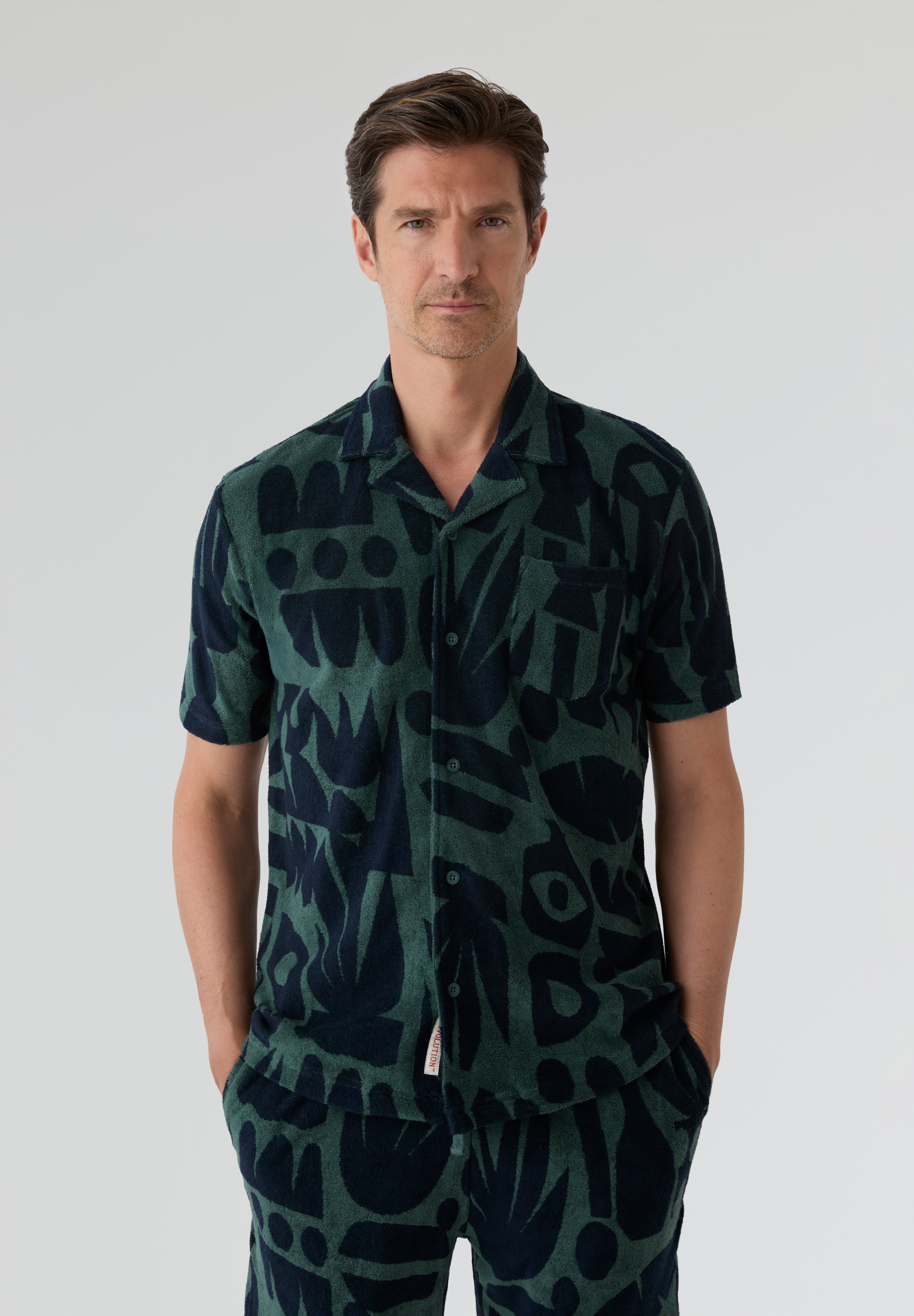 REVOLUTION | TERRY SHORT-SLEEVED CUBAN SHIRT