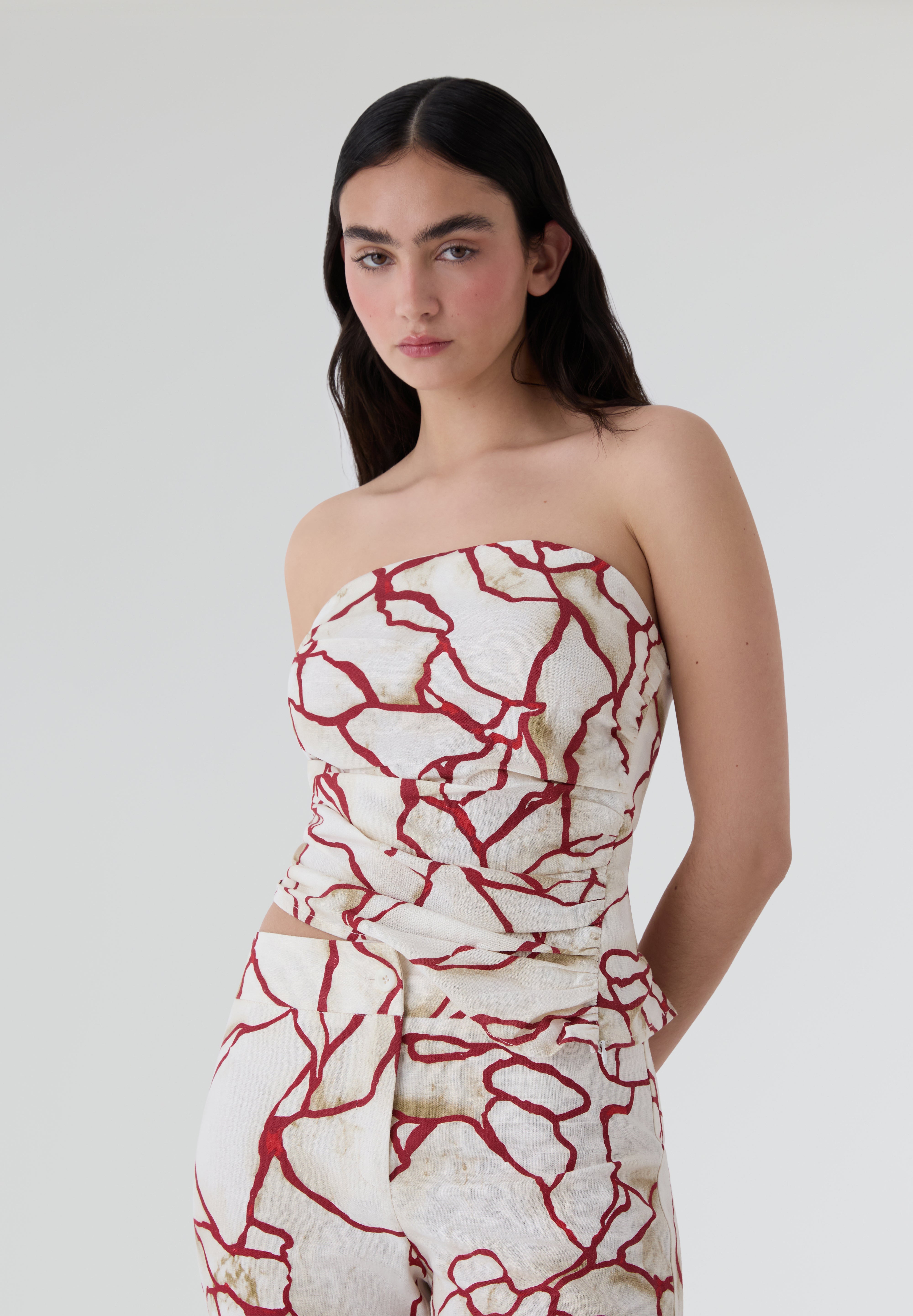 LAAGAM | TOP PANOT BANDEAU MARBLE
