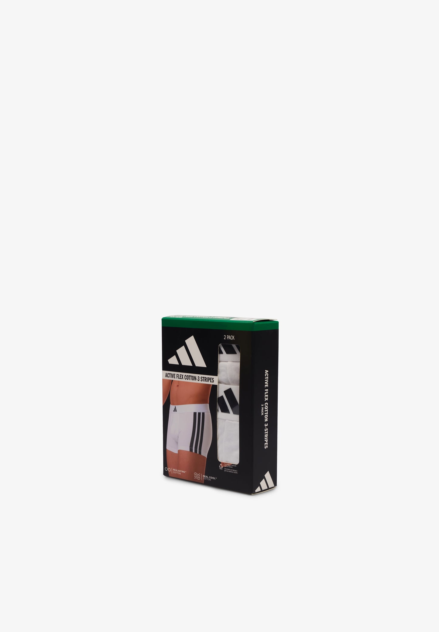 ADIDAS      | TRUNK CINTURA BAIXA 3 STRIPES 2PACK ACTIVE FLEX COTTON