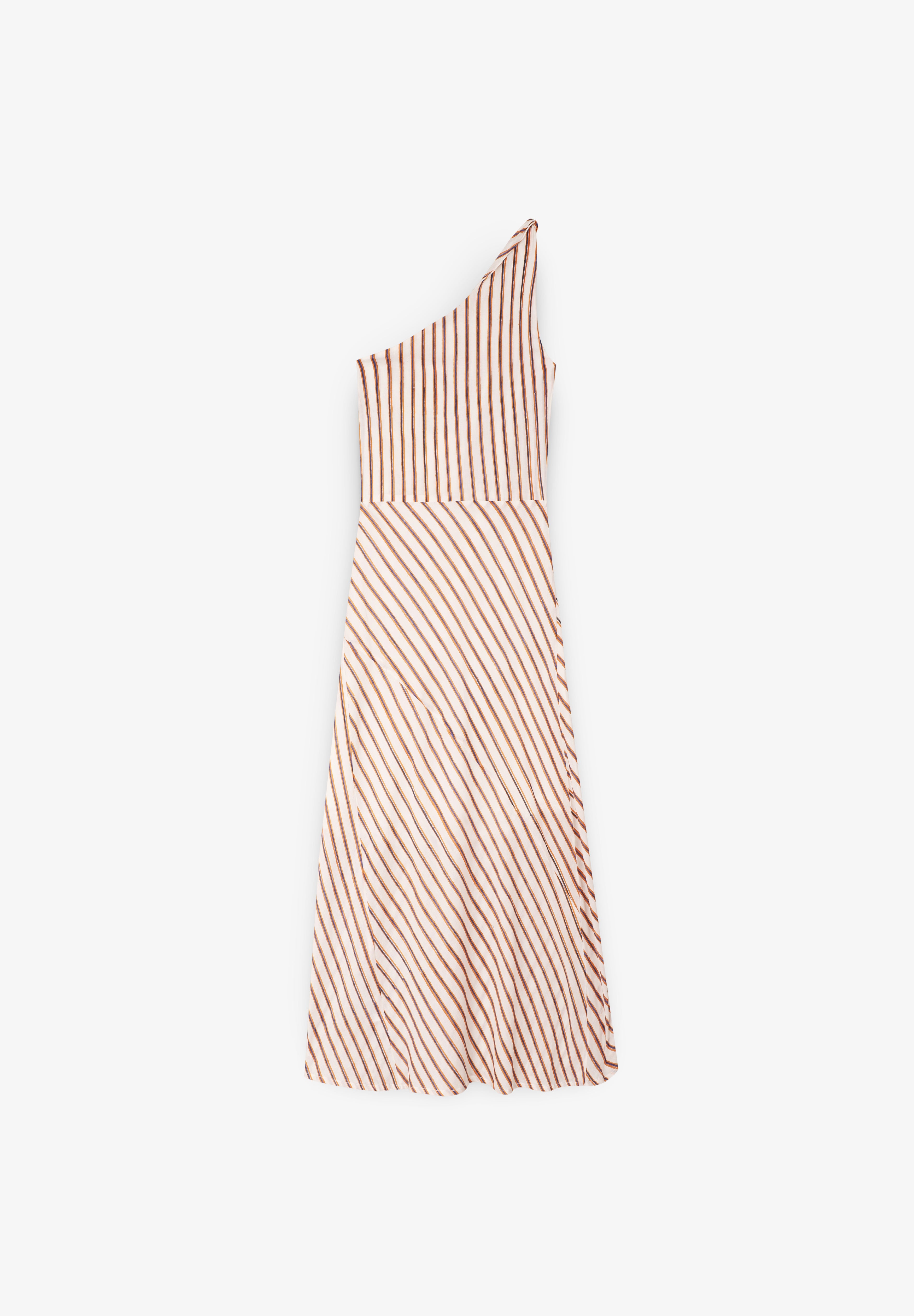 BABBAKI | VESTIDO ASIMETRICO STRIPES