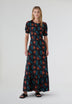 BABBAKI | VESTIDO BLACK FLOWERS